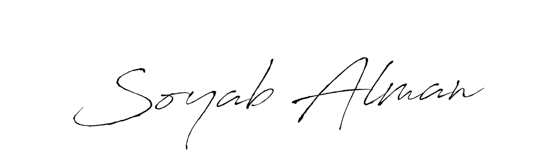 Also You can easily find your signature by using the search form. We will create Soyab Alman name handwritten signature images for you free of cost using Antro_Vectra sign style. Soyab Alman signature style 6 images and pictures png
