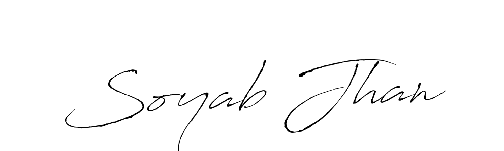 Make a beautiful signature design for name Soyab Jhan. With this signature (Antro_Vectra) style, you can create a handwritten signature for free. Soyab Jhan signature style 6 images and pictures png