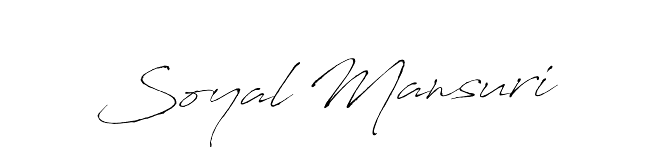 How to make Soyal Mansuri signature? Antro_Vectra is a professional autograph style. Create handwritten signature for Soyal Mansuri name. Soyal Mansuri signature style 6 images and pictures png