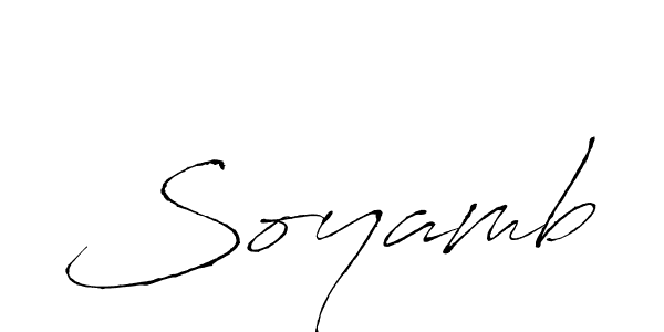 Design your own signature with our free online signature maker. With this signature software, you can create a handwritten (Antro_Vectra) signature for name Soyamb. Soyamb signature style 6 images and pictures png