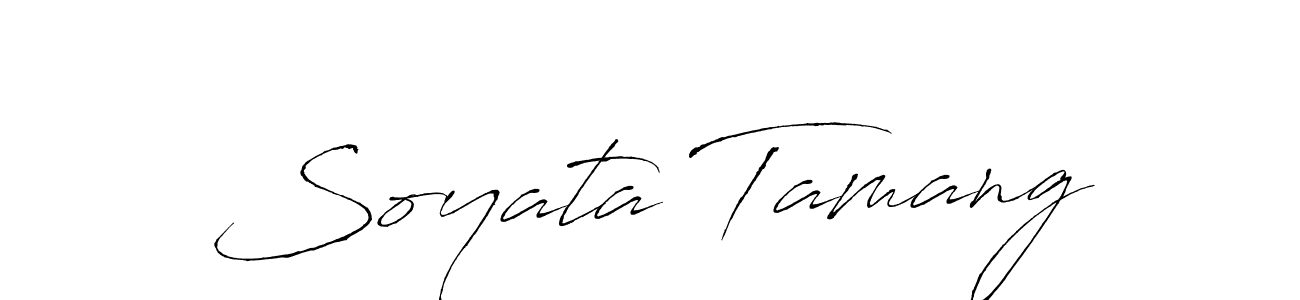 Create a beautiful signature design for name Soyata Tamang. With this signature (Antro_Vectra) fonts, you can make a handwritten signature for free. Soyata Tamang signature style 6 images and pictures png