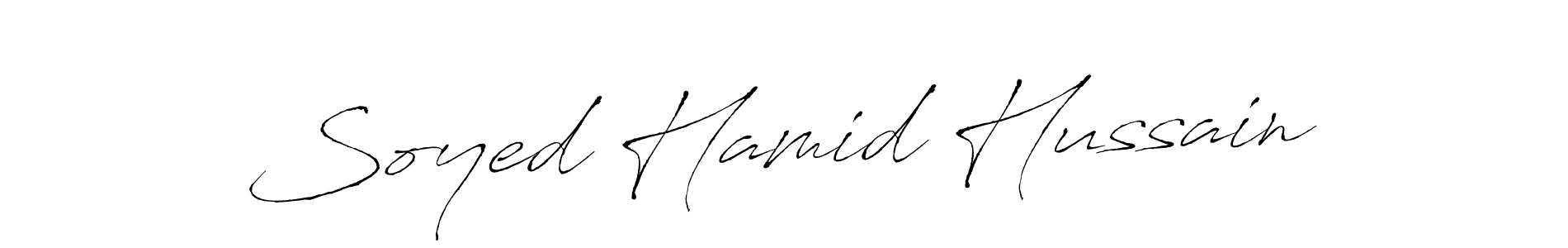 Soyed Hamid Hussain stylish signature style. Best Handwritten Sign (Antro_Vectra) for my name. Handwritten Signature Collection Ideas for my name Soyed Hamid Hussain. Soyed Hamid Hussain signature style 6 images and pictures png