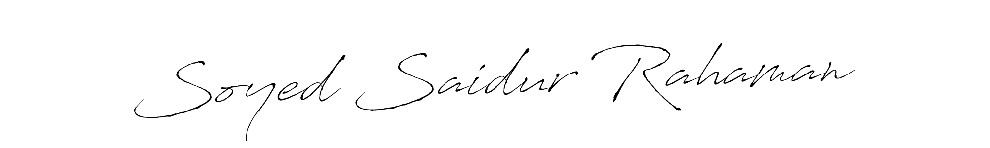 Design your own signature with our free online signature maker. With this signature software, you can create a handwritten (Antro_Vectra) signature for name Soyed Saidur Rahaman. Soyed Saidur Rahaman signature style 6 images and pictures png