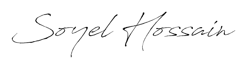 Express your personality with a custom Soyel Hossain signature crafted with Antro_Vectra typography. Free transparent PNG download available. Soyel Hossain signature style 6 images and pictures png