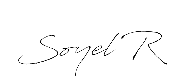 How to make Soyel R name signature. Use Antro_Vectra style for creating short signs online. This is the latest handwritten sign. Soyel R signature style 6 images and pictures png