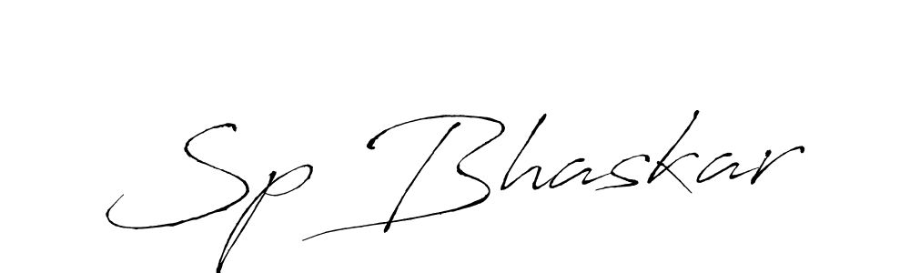 Sp Bhaskar stylish signature style. Best Handwritten Sign (Antro_Vectra) for my name. Handwritten Signature Collection Ideas for my name Sp Bhaskar. Sp Bhaskar signature style 6 images and pictures png