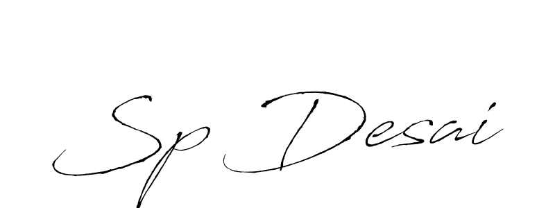 How to make Sp Desai signature? Antro_Vectra is a professional autograph style. Create handwritten signature for Sp Desai name. Sp Desai signature style 6 images and pictures png