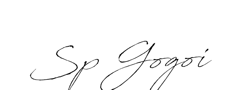 How to make Sp Gogoi name signature. Use Antro_Vectra style for creating short signs online. This is the latest handwritten sign. Sp Gogoi signature style 6 images and pictures png