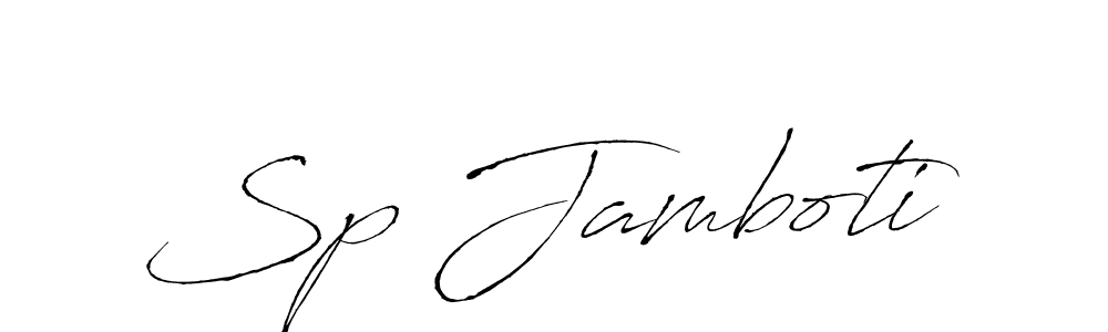 Design your own signature with our free online signature maker. With this signature software, you can create a handwritten (Antro_Vectra) signature for name Sp Jamboti. Sp Jamboti signature style 6 images and pictures png