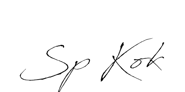 Make a beautiful signature design for name Sp Kok. With this signature (Antro_Vectra) style, you can create a handwritten signature for free. Sp Kok signature style 6 images and pictures png
