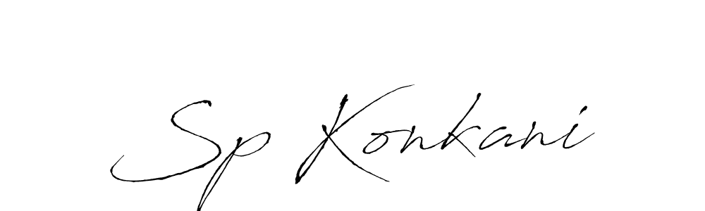 The best way (Antro_Vectra) to make a short signature is to pick only two or three words in your name. The name Sp Konkani include a total of six letters. For converting this name. Sp Konkani signature style 6 images and pictures png