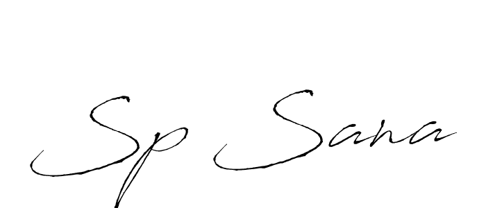 How to make Sp Sana name signature. Use Antro_Vectra style for creating short signs online. This is the latest handwritten sign. Sp Sana signature style 6 images and pictures png