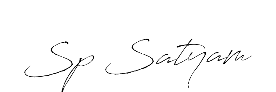 How to make Sp Satyam signature? Antro_Vectra is a professional autograph style. Create handwritten signature for Sp Satyam name. Sp Satyam signature style 6 images and pictures png