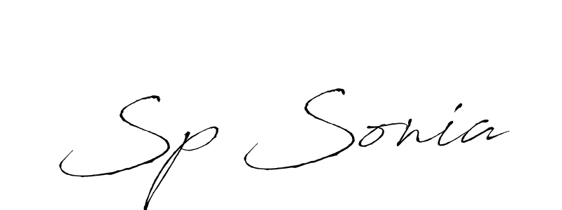 Create a beautiful signature design for name Sp Sonia. With this signature (Antro_Vectra) fonts, you can make a handwritten signature for free. Sp Sonia signature style 6 images and pictures png
