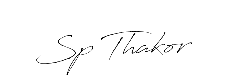 Create a beautiful signature design for name Sp Thakor. With this signature (Antro_Vectra) fonts, you can make a handwritten signature for free. Sp Thakor signature style 6 images and pictures png