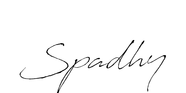 Create a beautiful signature design for name Spadhy. With this signature (Antro_Vectra) fonts, you can make a handwritten signature for free. Spadhy signature style 6 images and pictures png