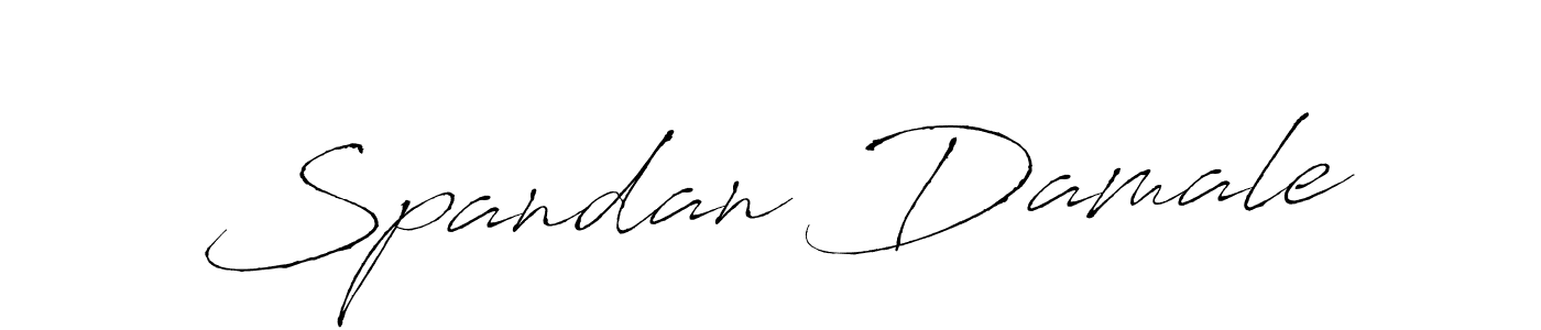 How to make Spandan Damale name signature. Use Antro_Vectra style for creating short signs online. This is the latest handwritten sign. Spandan Damale signature style 6 images and pictures png