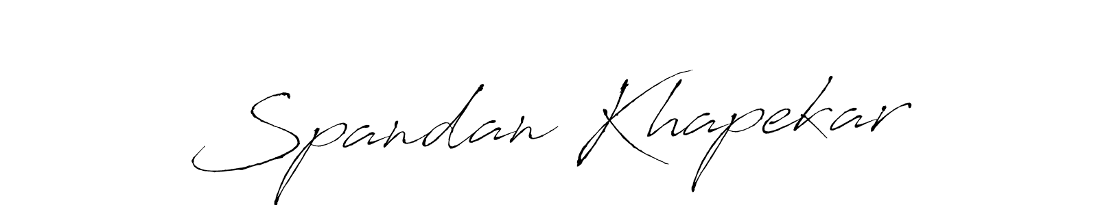 Design your own signature with our free online signature maker. With this signature software, you can create a handwritten (Antro_Vectra) signature for name Spandan Khapekar. Spandan Khapekar signature style 6 images and pictures png