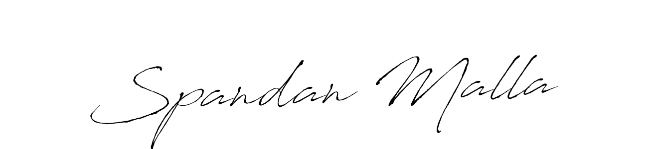 Make a beautiful signature design for name Spandan Malla. With this signature (Antro_Vectra) style, you can create a handwritten signature for free. Spandan Malla signature style 6 images and pictures png