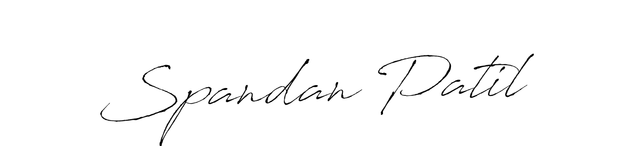 How to make Spandan Patil name signature. Use Antro_Vectra style for creating short signs online. This is the latest handwritten sign. Spandan Patil signature style 6 images and pictures png