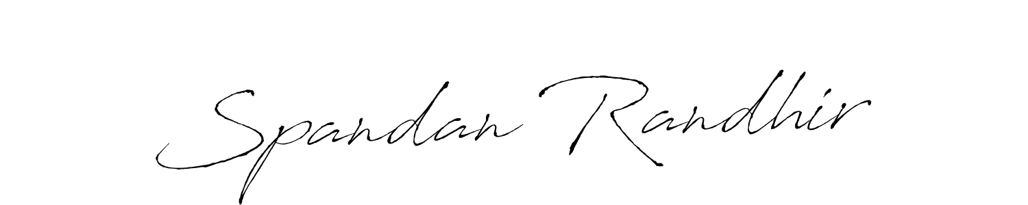 Create a beautiful signature design for name Spandan Randhir. With this signature (Antro_Vectra) fonts, you can make a handwritten signature for free. Spandan Randhir signature style 6 images and pictures png