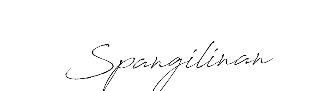 Make a beautiful signature design for name Spangilinan. With this signature (Antro_Vectra) style, you can create a handwritten signature for free. Spangilinan signature style 6 images and pictures png