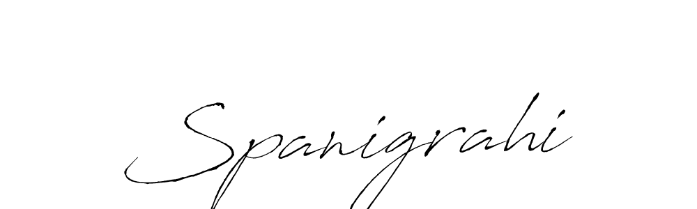 You should practise on your own different ways (Antro_Vectra) to write your name (Spanigrahi) in signature. don't let someone else do it for you. Spanigrahi signature style 6 images and pictures png