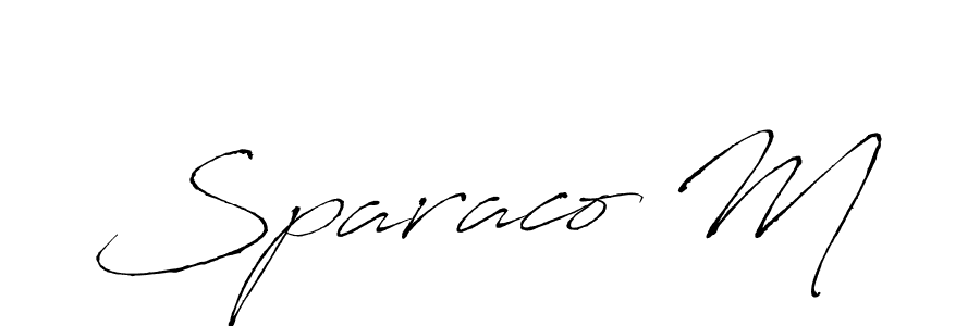 Use a signature maker to create a handwritten signature online. With this signature software, you can design (Antro_Vectra) your own signature for name Sparaco M. Sparaco M signature style 6 images and pictures png