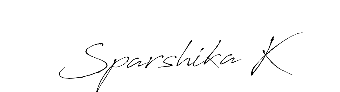 Design your own signature with our free online signature maker. With this signature software, you can create a handwritten (Antro_Vectra) signature for name Sparshika K. Sparshika K signature style 6 images and pictures png