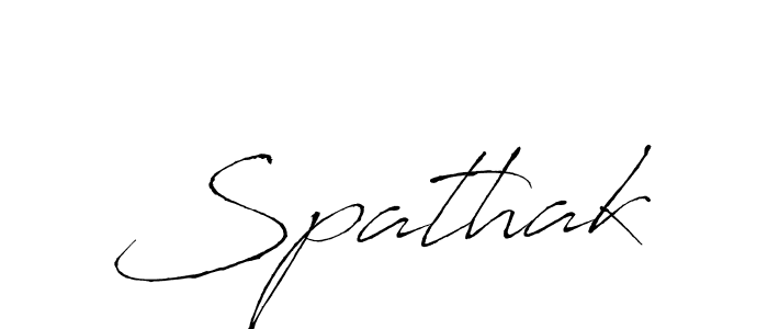 Design your own signature with our free online signature maker. With this signature software, you can create a handwritten (Antro_Vectra) signature for name Spathak. Spathak signature style 6 images and pictures png