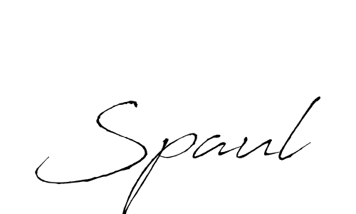 Make a beautiful signature design for name Spaul. With this signature (Antro_Vectra) style, you can create a handwritten signature for free. Spaul signature style 6 images and pictures png