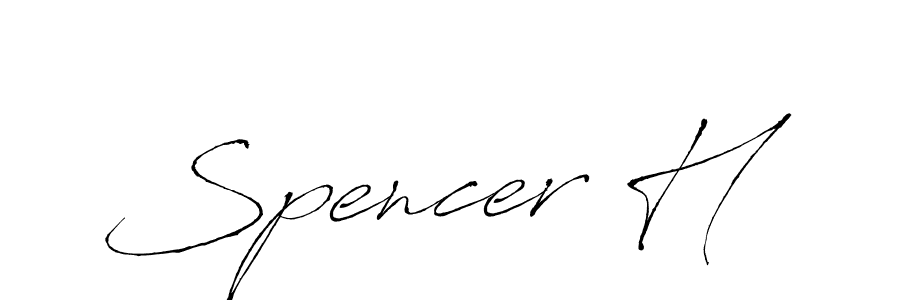 Make a beautiful signature design for name Spencer H. With this signature (Antro_Vectra) style, you can create a handwritten signature for free. Spencer H signature style 6 images and pictures png