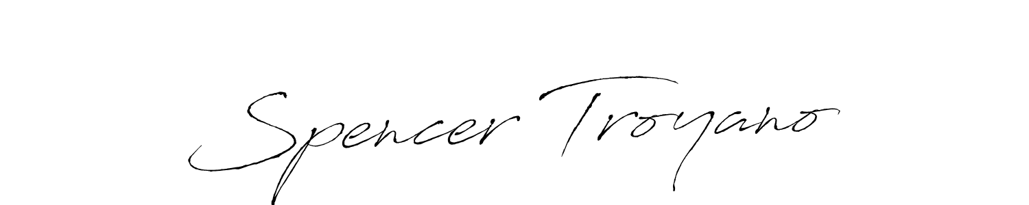 Create a beautiful signature design for name Spencer Troyano. With this signature (Antro_Vectra) fonts, you can make a handwritten signature for free. Spencer Troyano signature style 6 images and pictures png