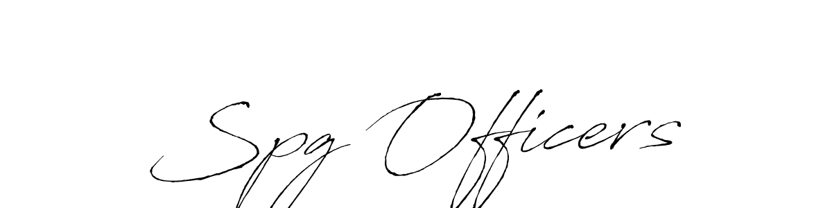 Make a beautiful signature design for name Spg Officers. With this signature (Antro_Vectra) style, you can create a handwritten signature for free. Spg Officers signature style 6 images and pictures png