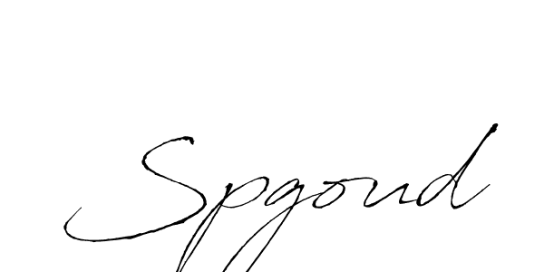 Use a signature maker to create a handwritten signature online. With this signature software, you can design (Antro_Vectra) your own signature for name Spgoud. Spgoud signature style 6 images and pictures png