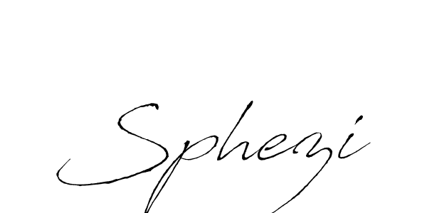 Use a signature maker to create a handwritten signature online. With this signature software, you can design (Antro_Vectra) your own signature for name Sphezi. Sphezi signature style 6 images and pictures png