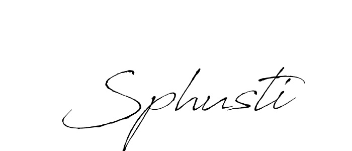 How to make Sphusti signature? Antro_Vectra is a professional autograph style. Create handwritten signature for Sphusti name. Sphusti signature style 6 images and pictures png