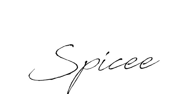 Use a signature maker to create a handwritten signature online. With this signature software, you can design (Antro_Vectra) your own signature for name Spicee. Spicee signature style 6 images and pictures png