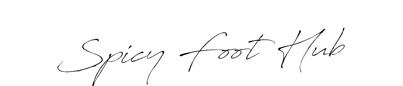 The best way (Antro_Vectra) to make a short signature is to pick only two or three words in your name. The name Spicy Foot Hub include a total of six letters. For converting this name. Spicy Foot Hub signature style 6 images and pictures png