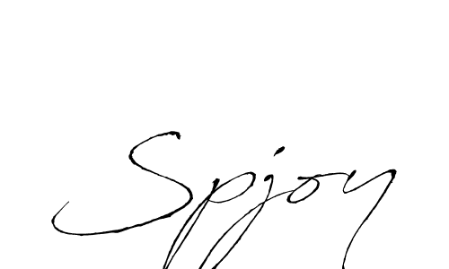 How to make Spjoy signature? Antro_Vectra is a professional autograph style. Create handwritten signature for Spjoy name. Spjoy signature style 6 images and pictures png