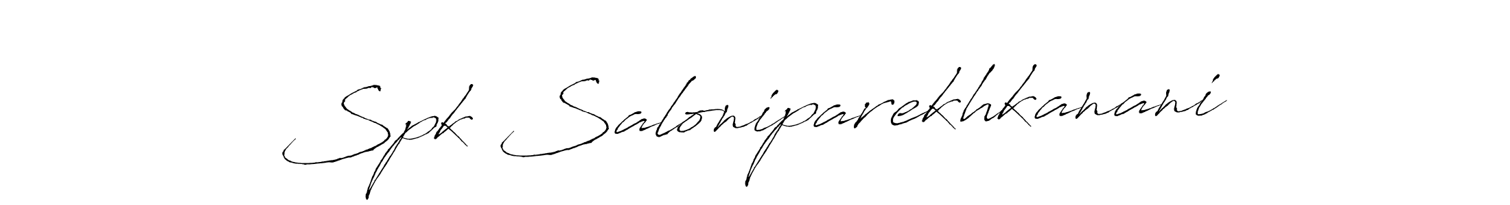 if you are searching for the best signature style for your name Spk Saloniparekhkanani. so please give up your signature search. here we have designed multiple signature styles  using Antro_Vectra. Spk Saloniparekhkanani signature style 6 images and pictures png