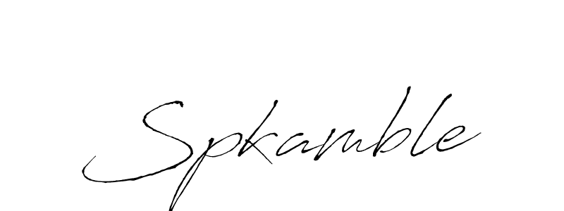 Design your own signature with our free online signature maker. With this signature software, you can create a handwritten (Antro_Vectra) signature for name Spkamble. Spkamble signature style 6 images and pictures png