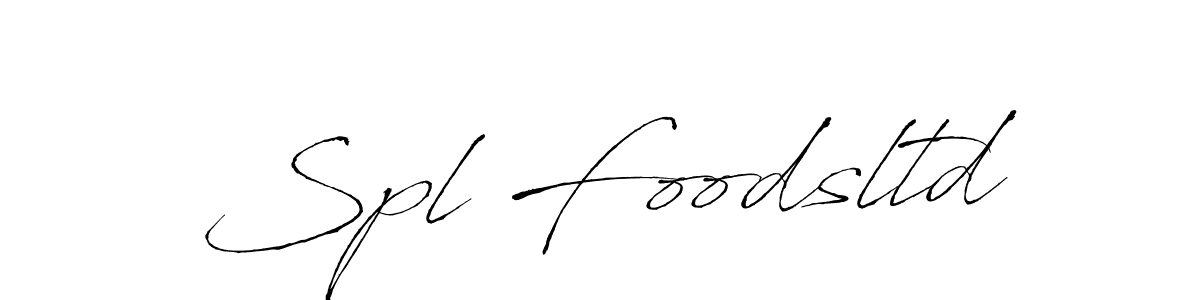 Antro_Vectra is a professional signature style that is perfect for those who want to add a touch of class to their signature. It is also a great choice for those who want to make their signature more unique. Get Spl Foodsltd name to fancy signature for free. Spl Foodsltd signature style 6 images and pictures png