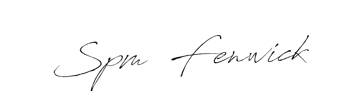 How to make Spm  Fenwick name signature. Use Antro_Vectra style for creating short signs online. This is the latest handwritten sign. Spm  Fenwick signature style 6 images and pictures png