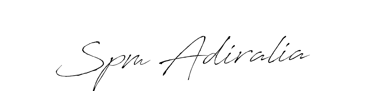 How to make Spm Adiralia name signature. Use Antro_Vectra style for creating short signs online. This is the latest handwritten sign. Spm Adiralia signature style 6 images and pictures png