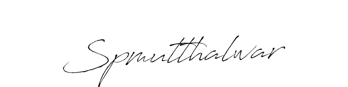 Create a beautiful signature design for name Spmutthalwar. With this signature (Antro_Vectra) fonts, you can make a handwritten signature for free. Spmutthalwar signature style 6 images and pictures png