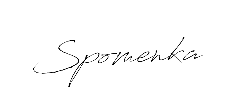 Spomenka stylish signature style. Best Handwritten Sign (Antro_Vectra) for my name. Handwritten Signature Collection Ideas for my name Spomenka. Spomenka signature style 6 images and pictures png