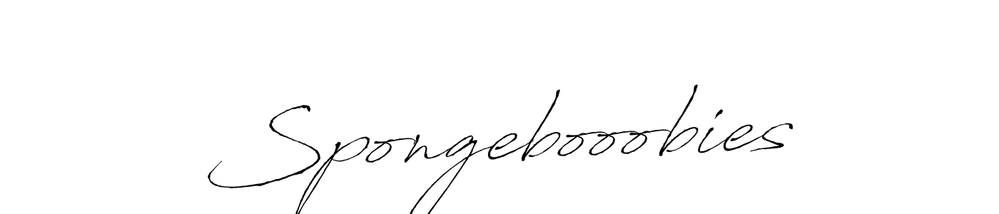 How to make Spongebooobies signature? Antro_Vectra is a professional autograph style. Create handwritten signature for Spongebooobies name. Spongebooobies signature style 6 images and pictures png
