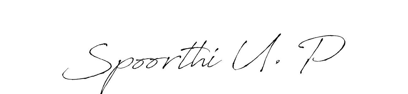 How to make Spoorthi U. P signature? Antro_Vectra is a professional autograph style. Create handwritten signature for Spoorthi U. P name. Spoorthi U. P signature style 6 images and pictures png