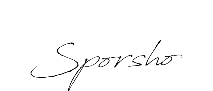 You should practise on your own different ways (Antro_Vectra) to write your name (Sporsho) in signature. don't let someone else do it for you. Sporsho signature style 6 images and pictures png